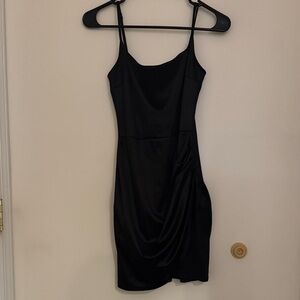 Blue Blush Black Mini Dress